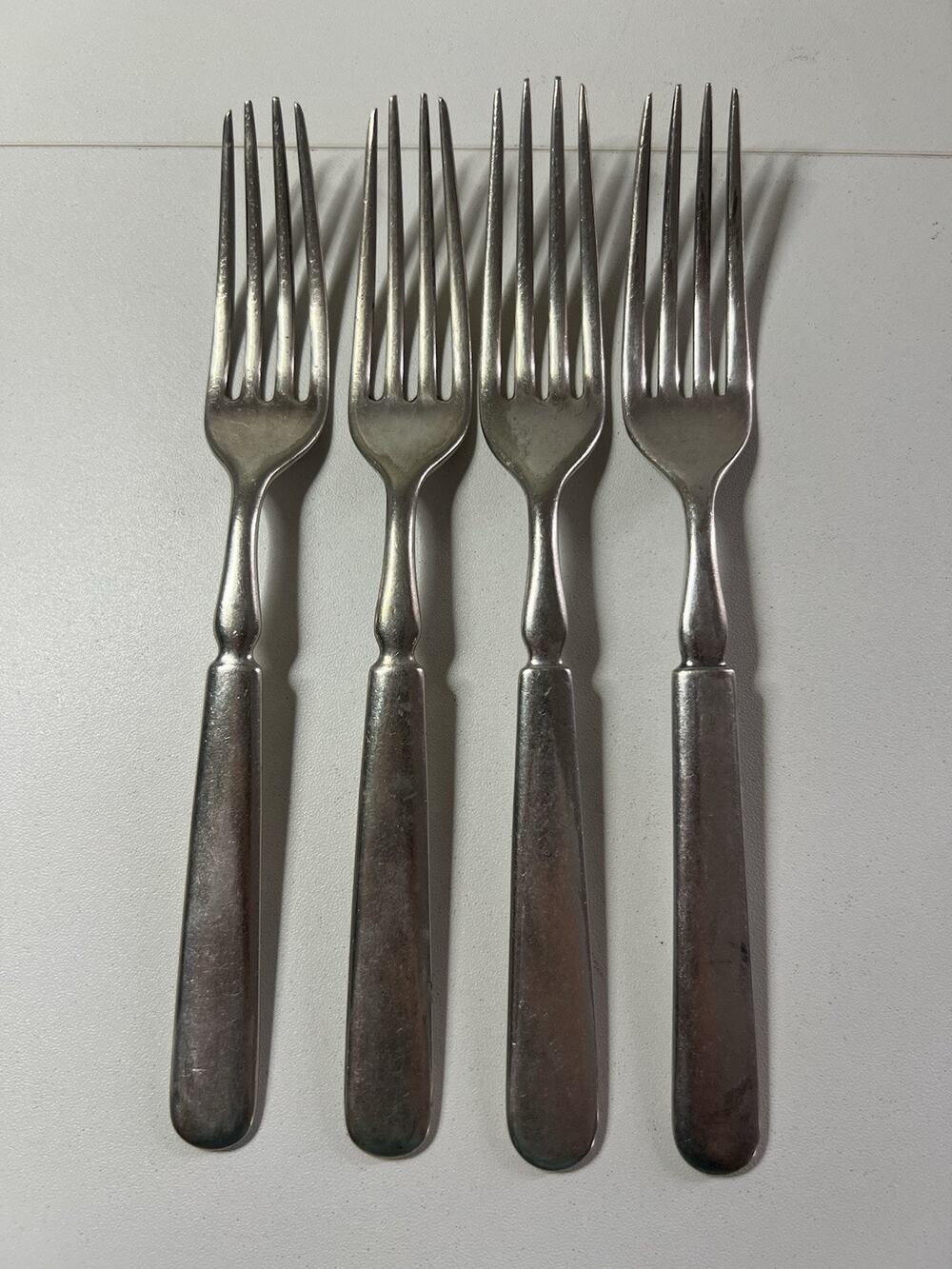 Rogers Bro Silver Plate Dinner Forks Set Of 4, Stamped with Star #12 , And 1847